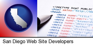 San Diego, California - web site HTML code