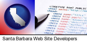 Santa Barbara, California - web site HTML code