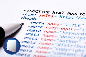 web site HTML code - with Arizona icon
