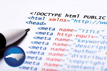 web site HTML code - with North Carolina icon