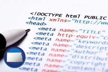 web site HTML code - with North Dakota icon