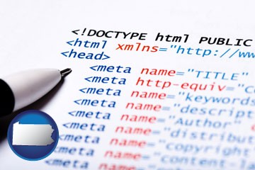 web site HTML code - with Pennsylvania icon