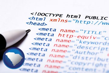 web site HTML code - with South Carolina icon
